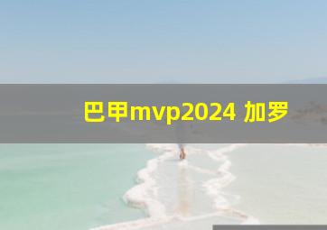 巴甲mvp2024 加罗